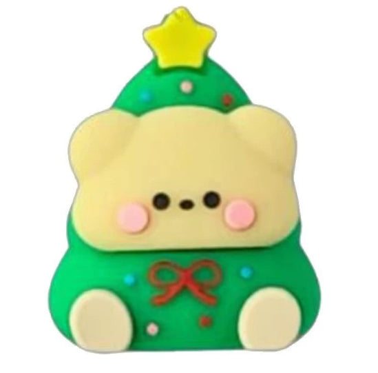 Wholesale 20pcs/pack Christmas Food-grade Cartoon 3D Silicone Beads